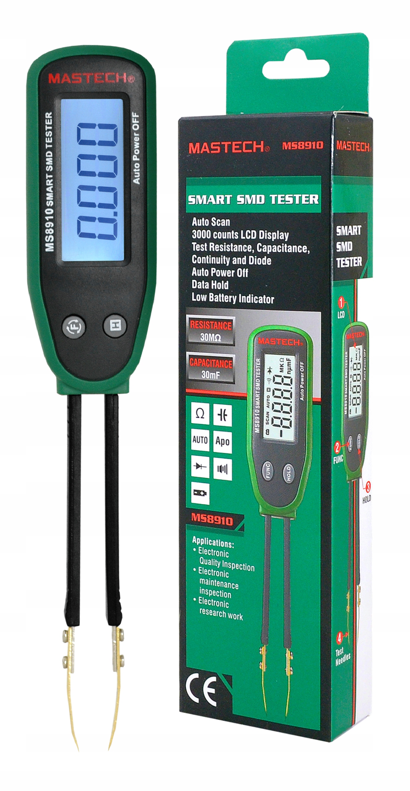 Pinzetový Měřič Mastech MS8910 Automat Smd Tester