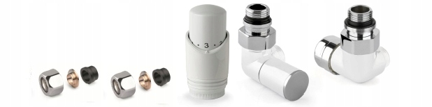 Termostatické radiátorové ventily Apm Bílé Cu Pravé