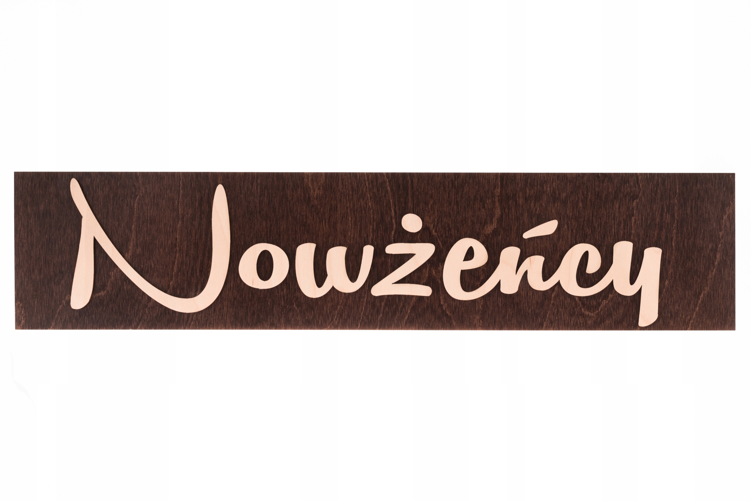 

Tablice do samochodu ślubne Nowożeńcy drewniane