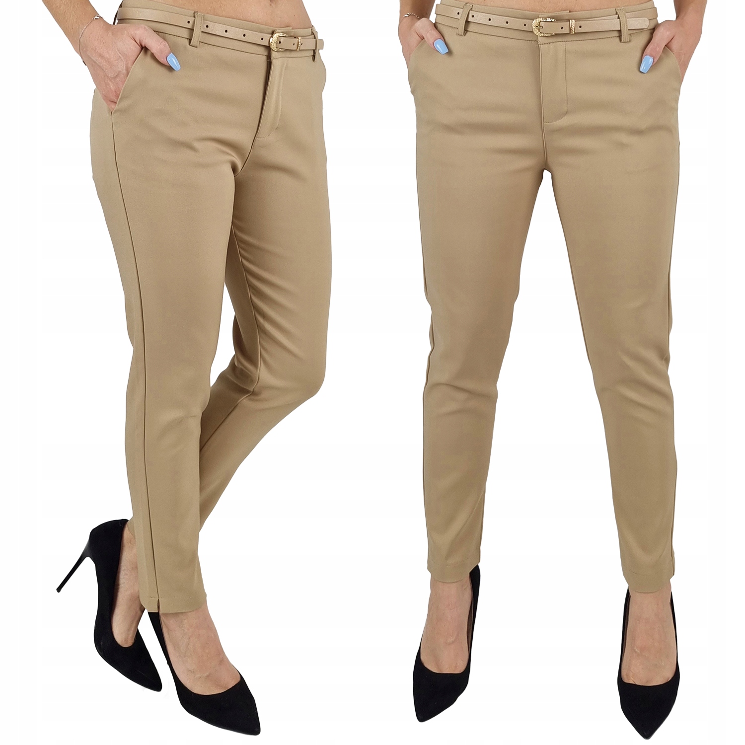 #eleganckie Spodnie Damskie Cygaretki Freesia 7/8#