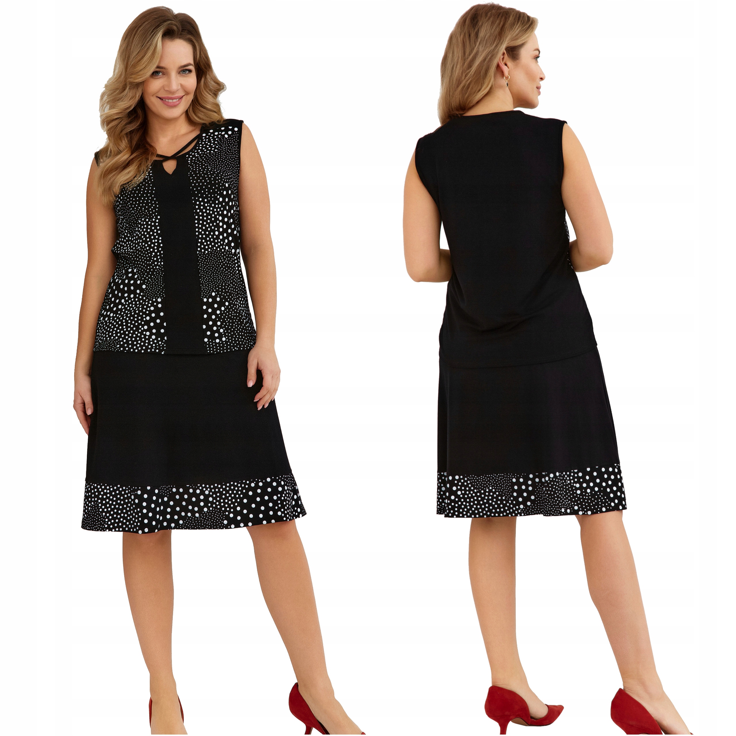 Komplet Halenka Sukně Černá Velikosti Polský Výrobce