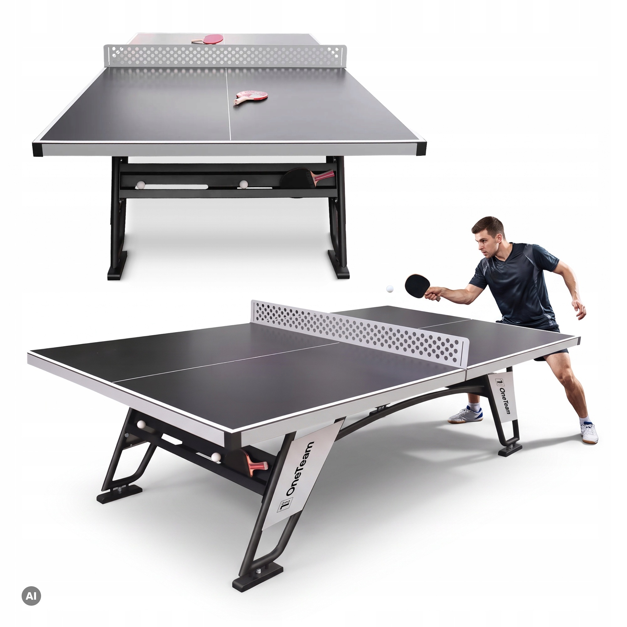 Stół do tenisa stołowego OneTeam OT-TTO-05 Outdoor Kieszeń Na Piłki Rakiety