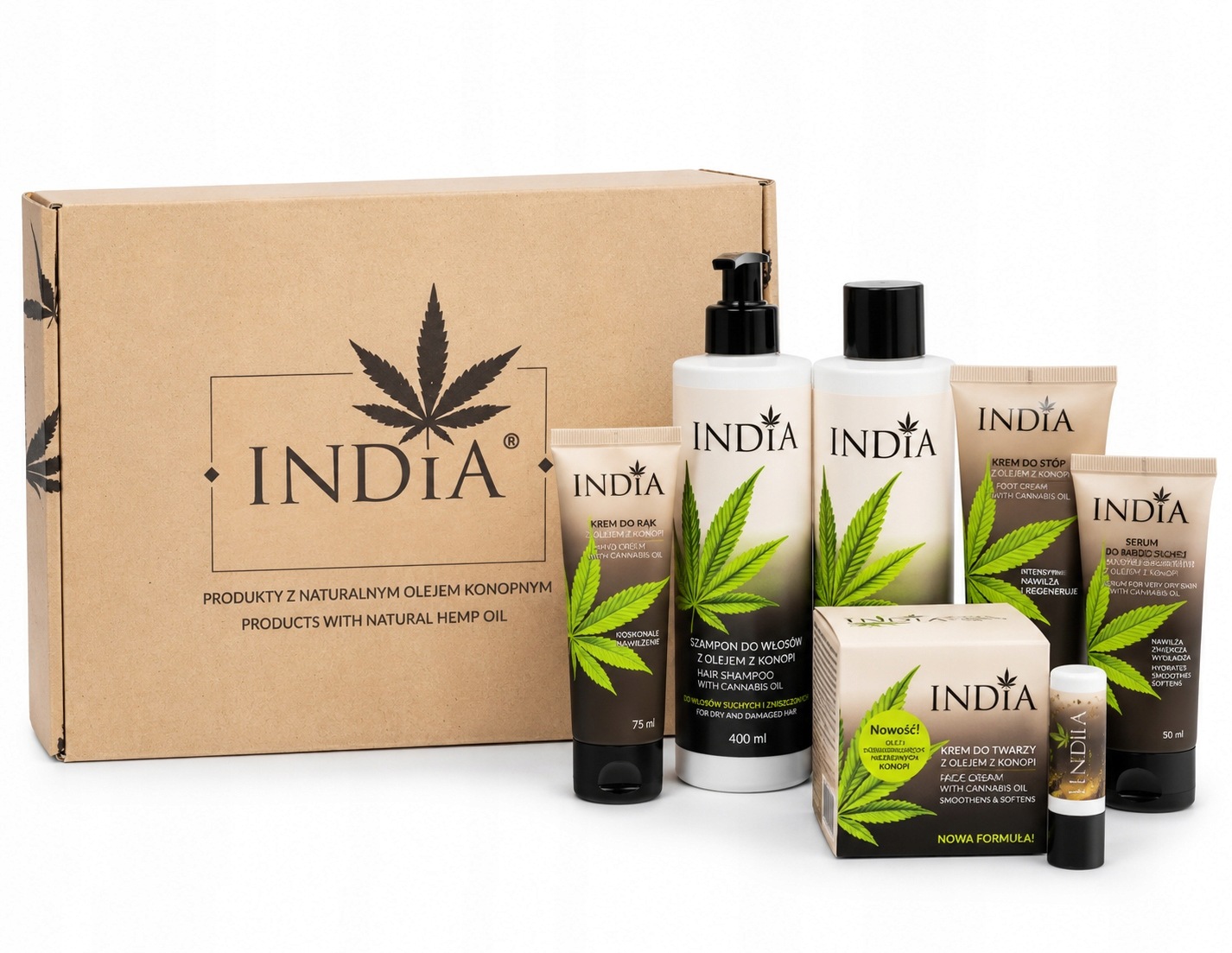 Dárková Sada India Cosmetics – 7 Konopných Kosmetických Přípravků