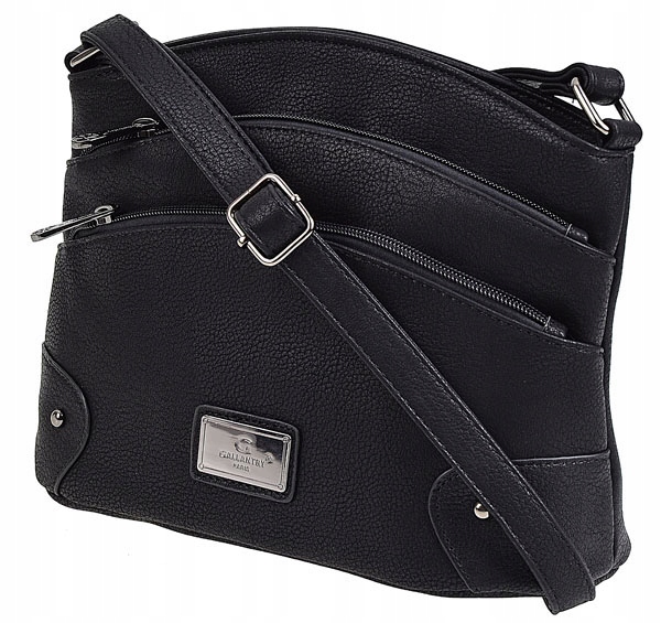 Gallantry torebka listonoszka skóra ekologiczna czarny