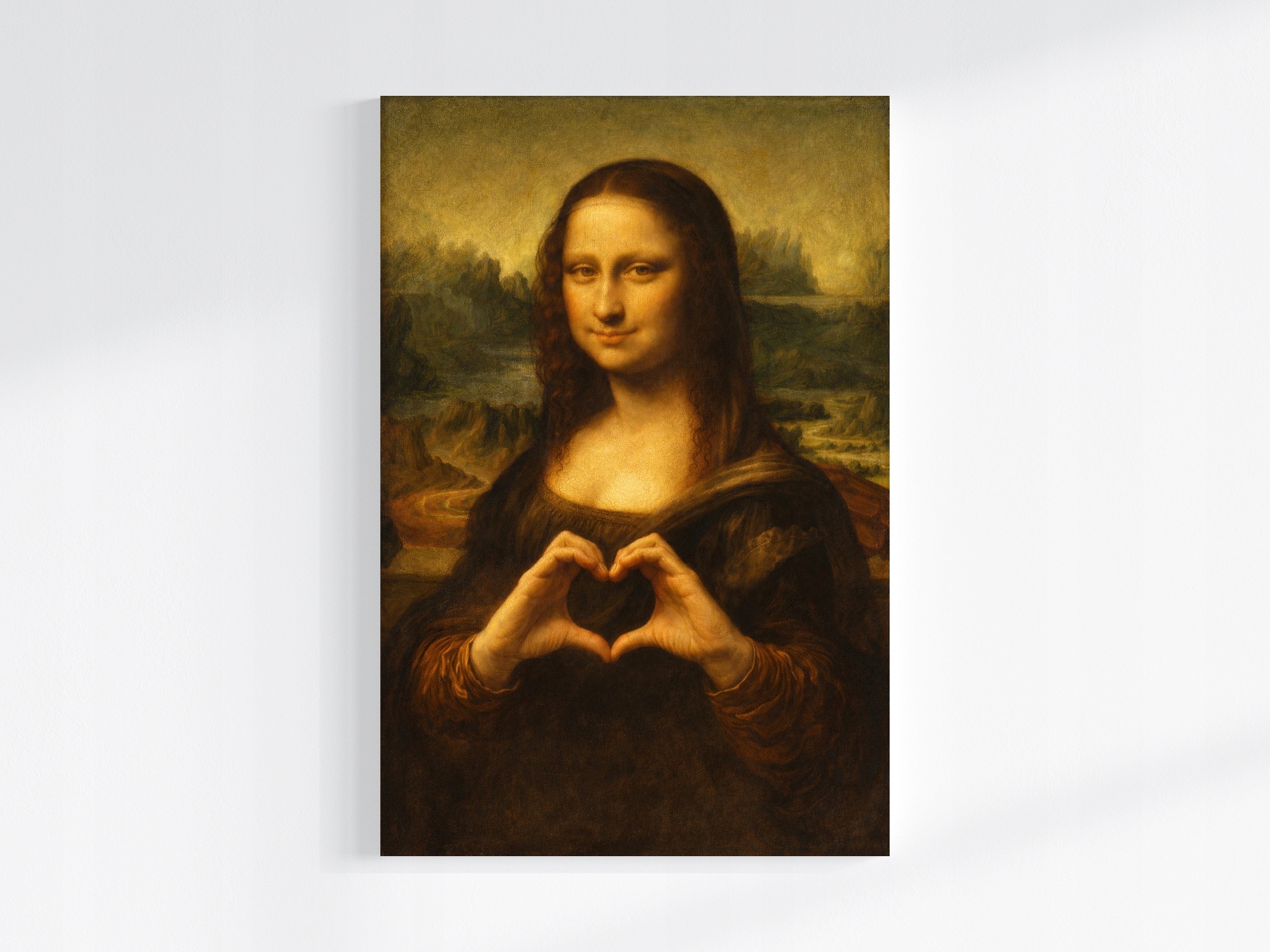 Obraz Na Plátně Canvas Mona Lisa Gioconda Humor Parodia Srdíčko 80x120