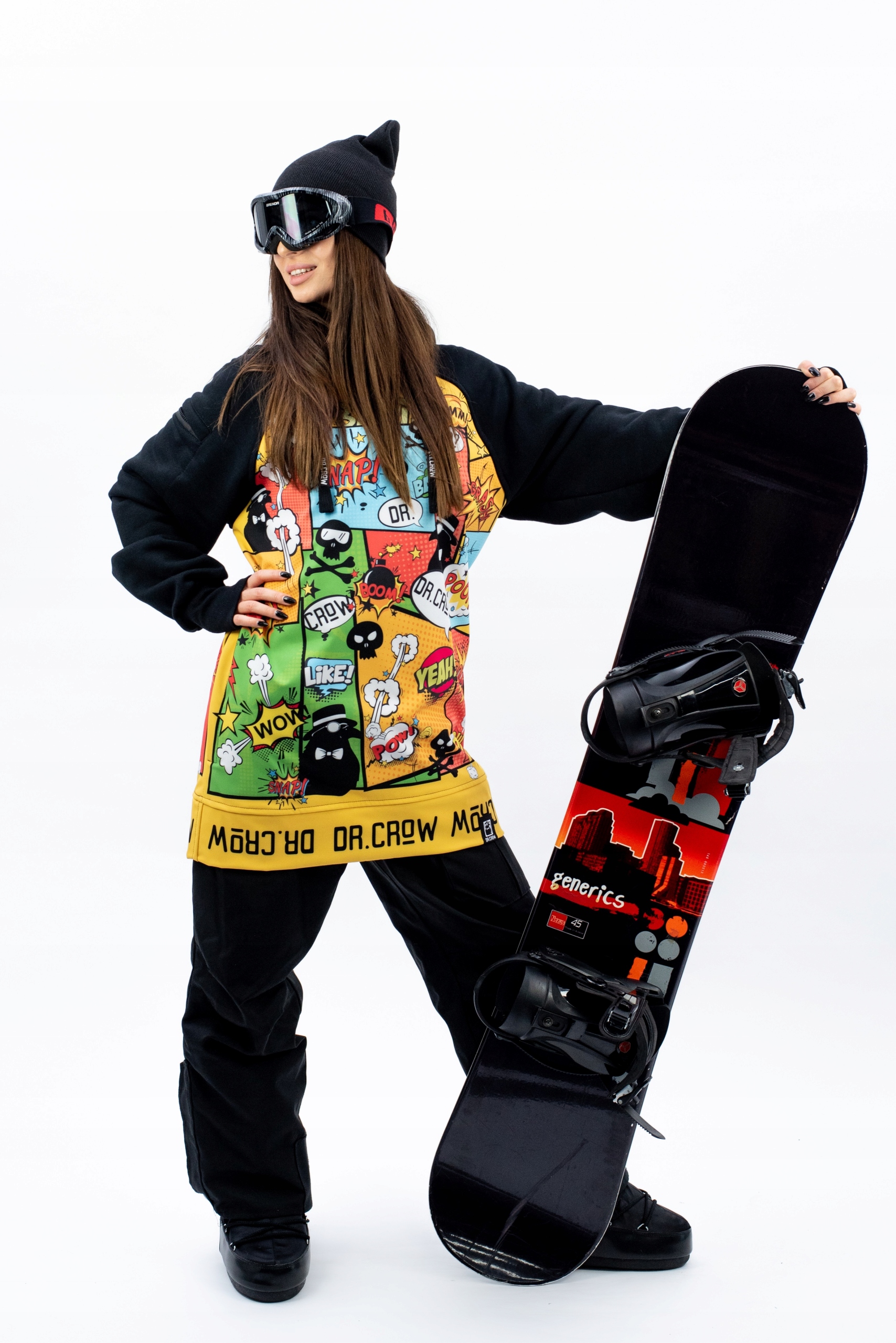 Damska Bluza Snowboardowa Comic S Materiał dominujący inny