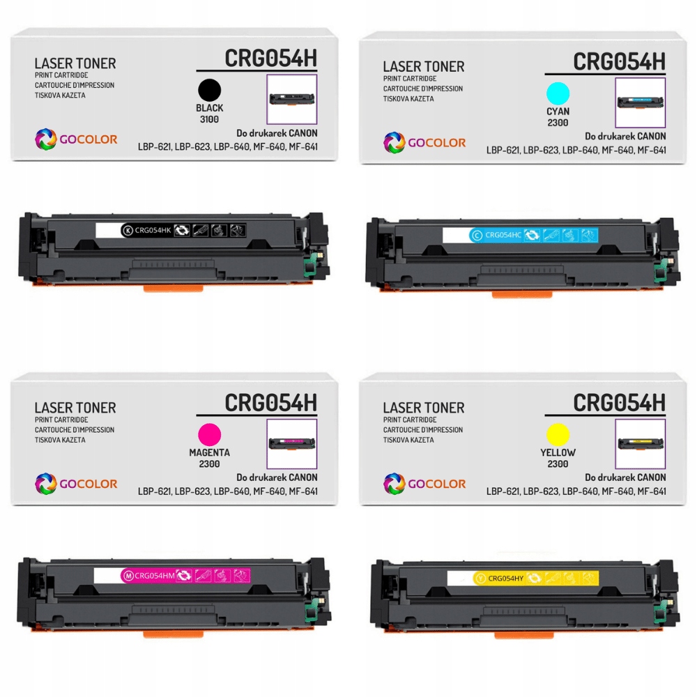 Nowy 4x do Canon CRG054H CRG-054H toner i-SENSYS LBP621Cw LBP623Cdw LBP640C