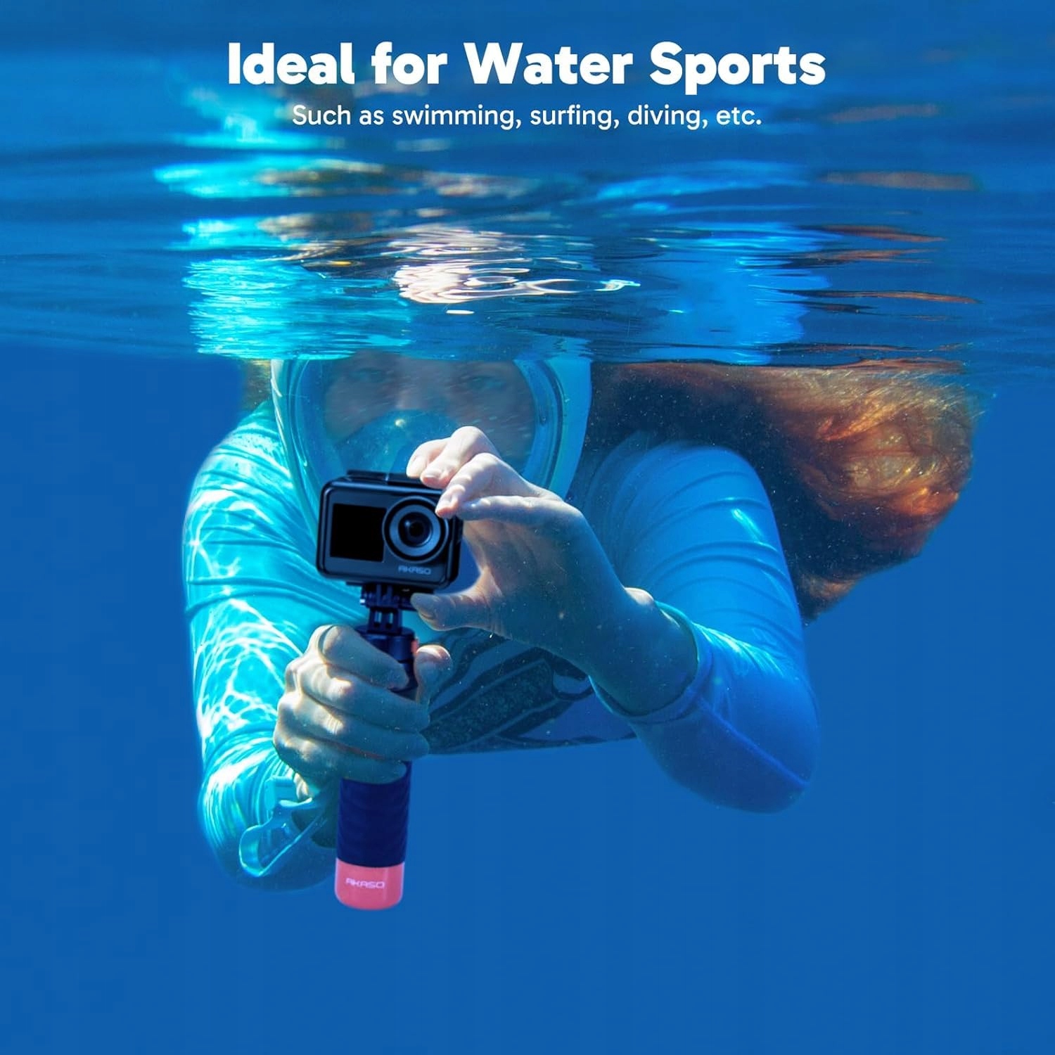 AKASO Uchwyt Pływający Do Kamer Sportowych Podwodny Grip Action Cam — miniatura 5