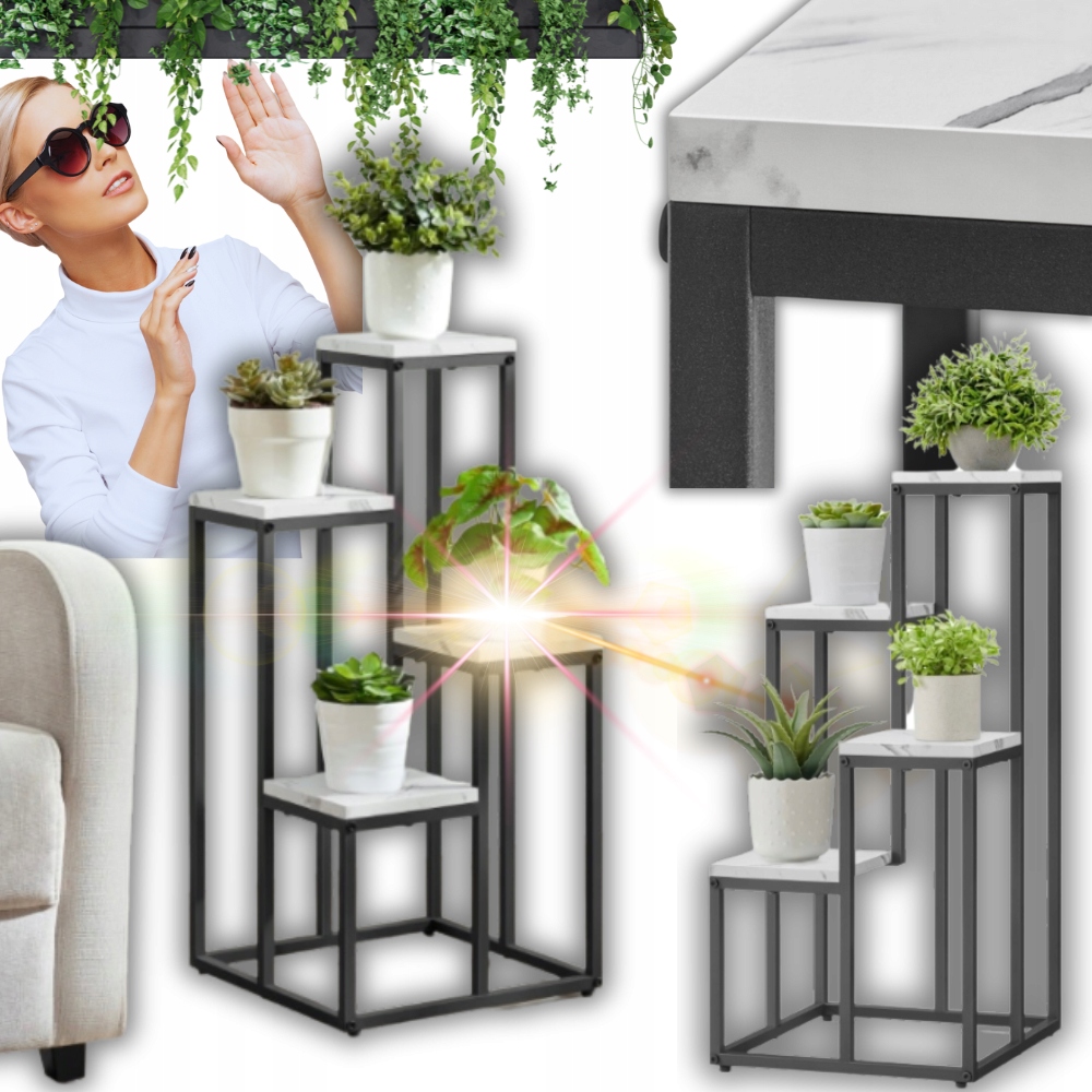 Držiak Na Kvetináč Regál Na Kvety Rastliny Stojan Na Police Organizér Na Kvety Loft