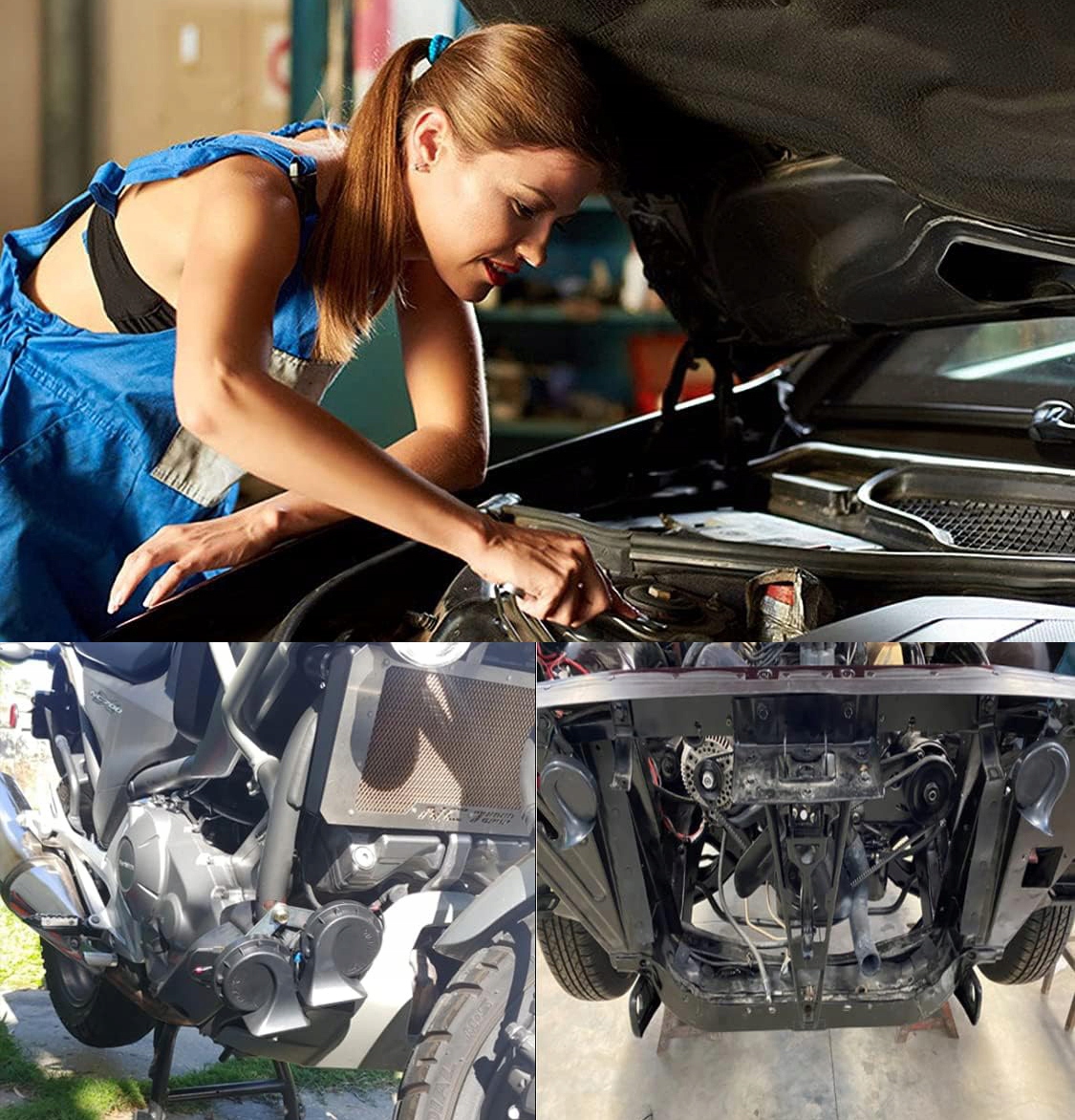 KLAKSON POCIĄGOWY 12 V, BARDZO GŁOŚNY ELEKTRYCZNY KLAKSON ŚLIMAKOWY 300 DB EAN (GTIN) 0889328683849