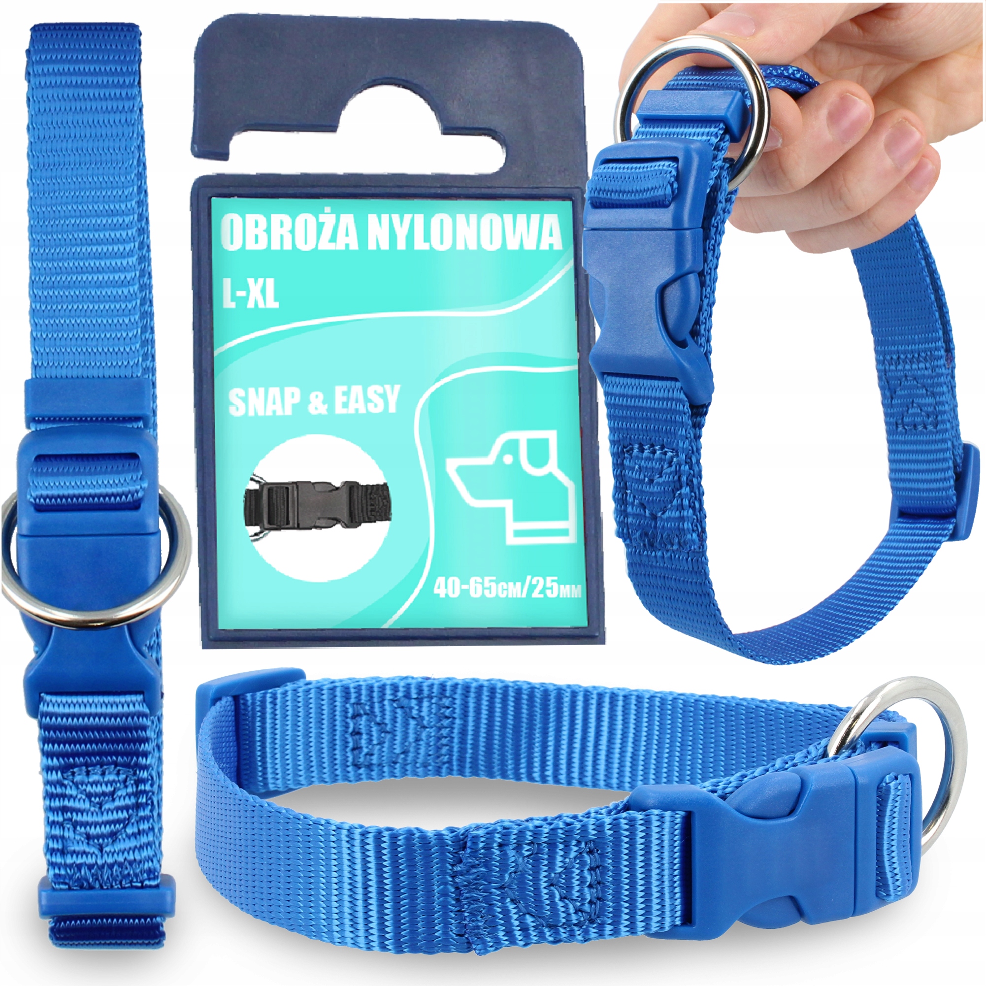 

Mocna Obroża Regulowana Dużego Psa Owczarka L-XL