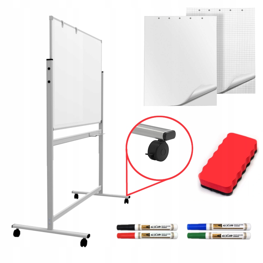 FLIPCHART TABLICA MAGNETYCZNA DWUSTRONNA GRATISY