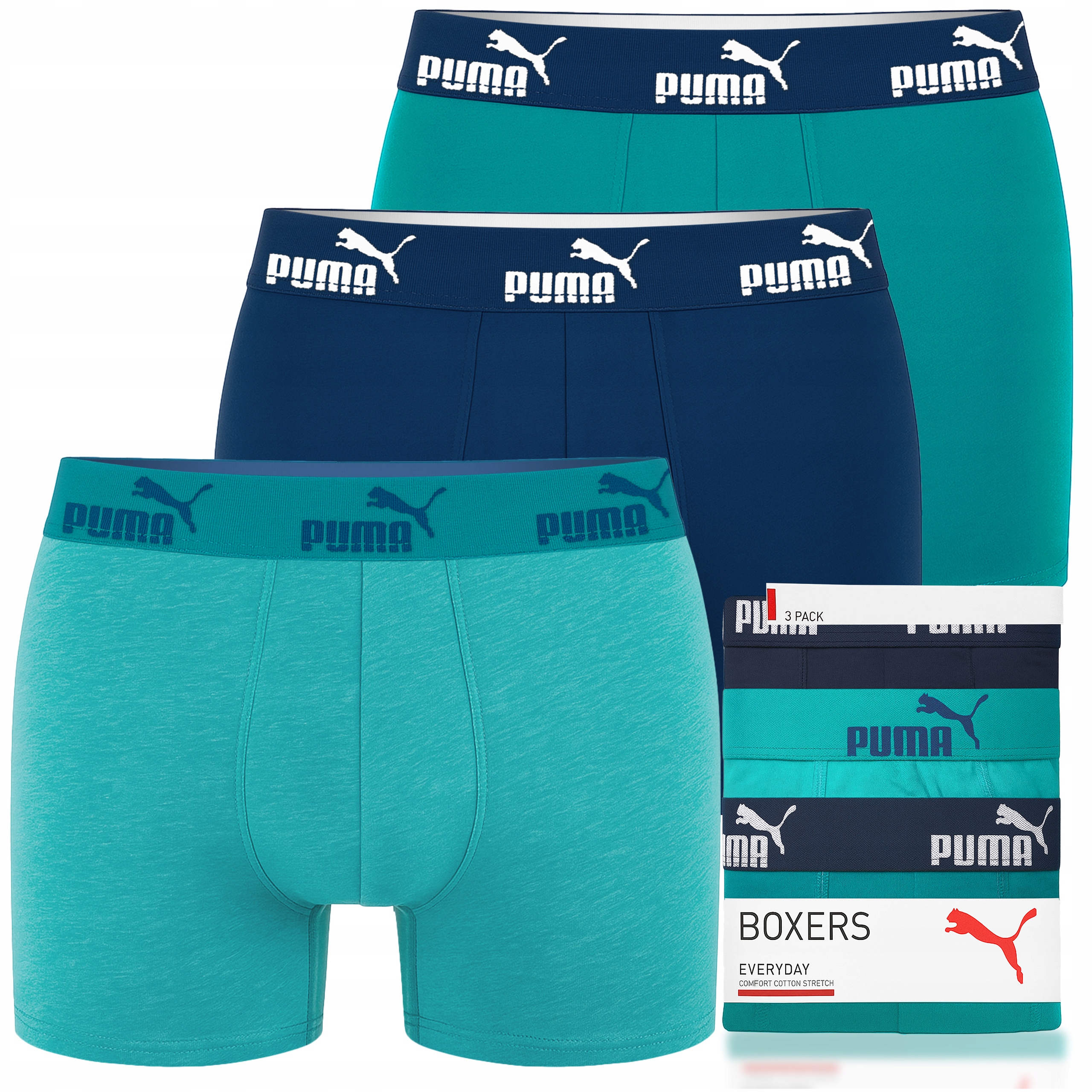 Puma Pánské boxerky Ocean Depth Bavlna 3 Pak Velikost S