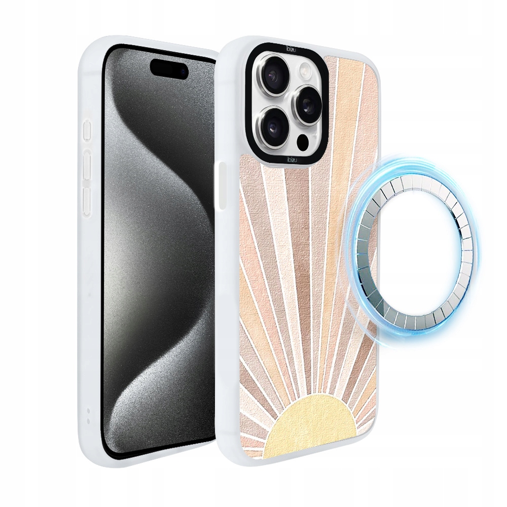 Pouzdro pro iPhone 15 Pro Ibizu DropGuard Matt s MagSafe, východ slunce