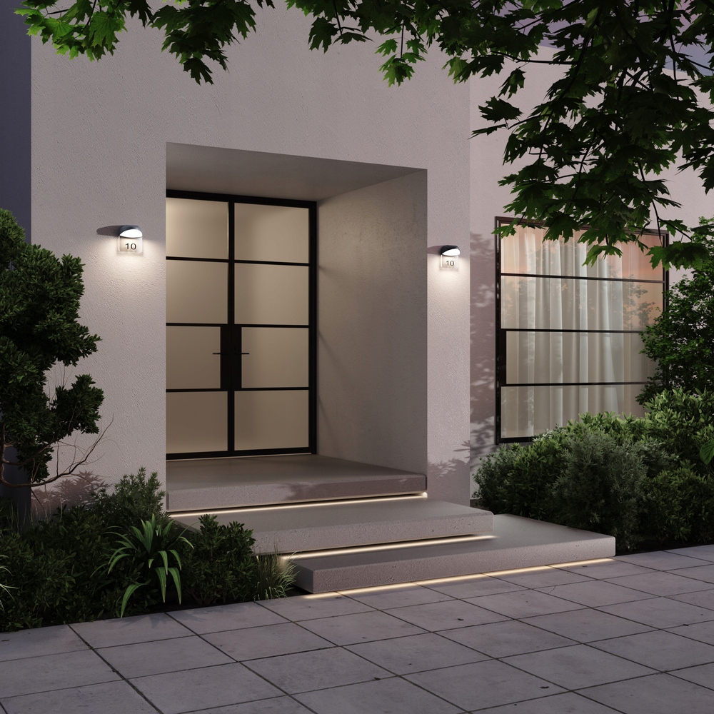 Venkovní Nástěnné Svítidlo Maytoni Gloss Led 7W 500 lm Černý hliník IP65