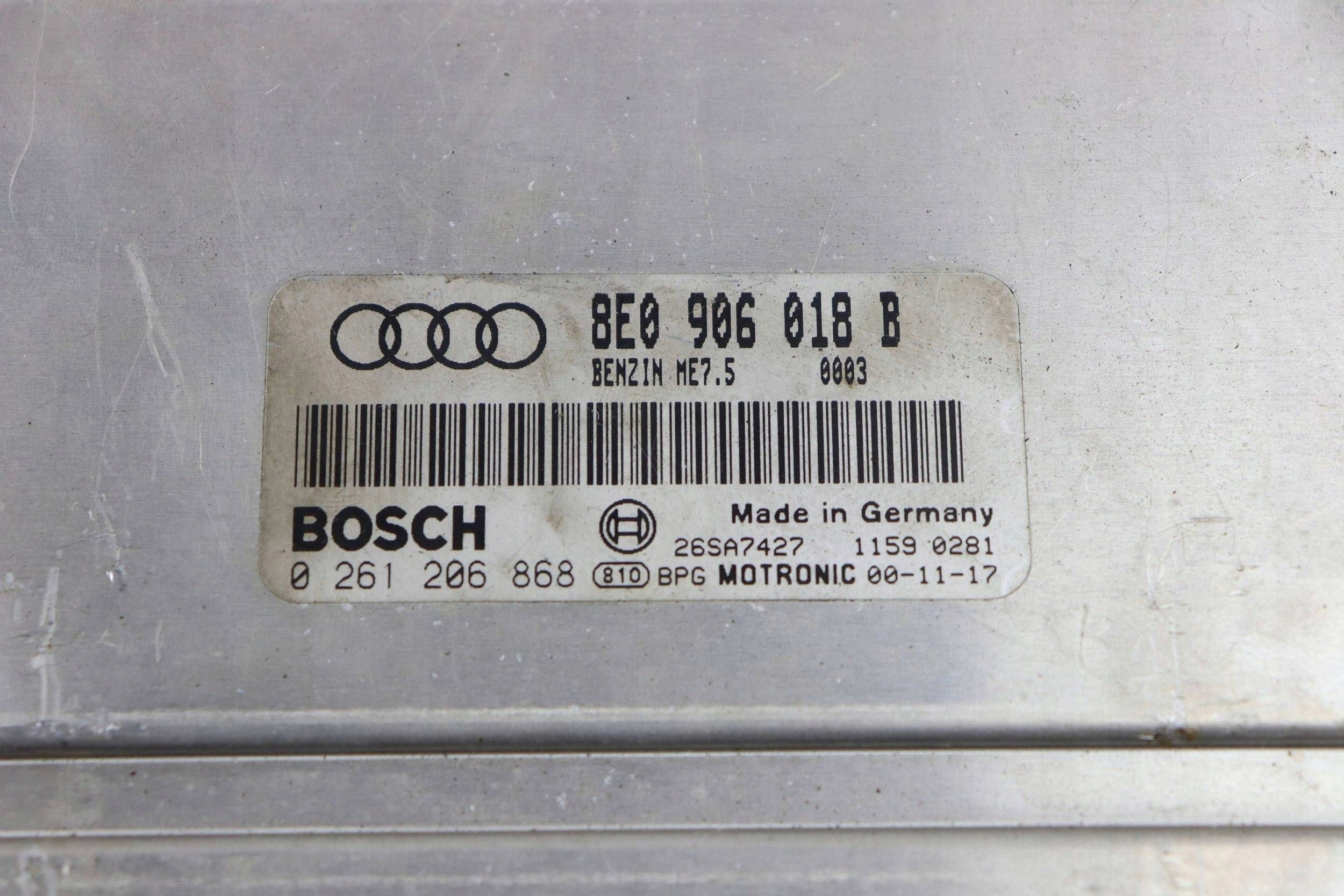 AUDI A4 B6 computer control unit of the engine 1.8T 8E0906018B 0261206868 EUROPA