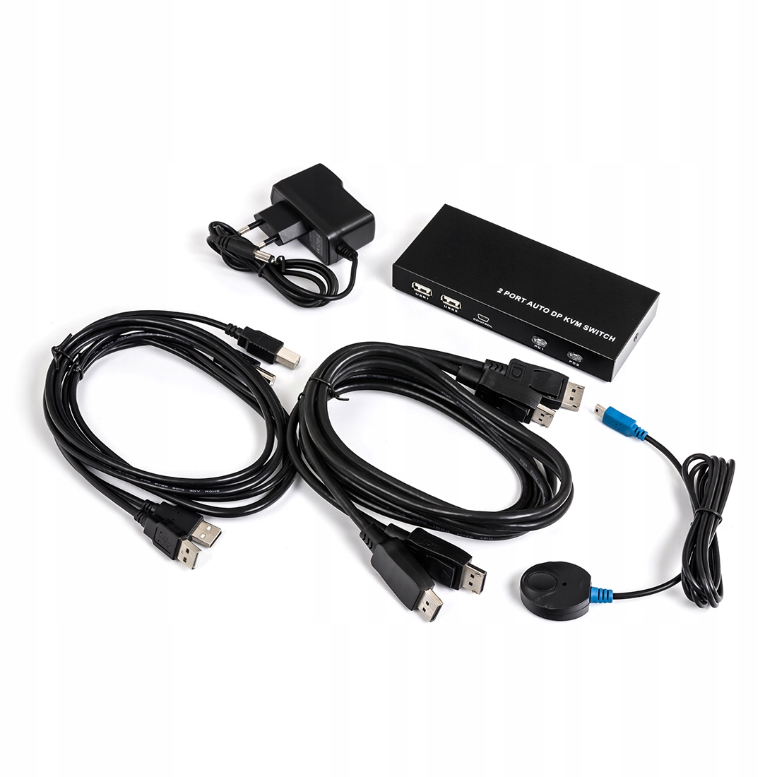 Switch KVM USB + DP 2/1 Spacetronik SPD-KVM02 Liczba komputerów 1