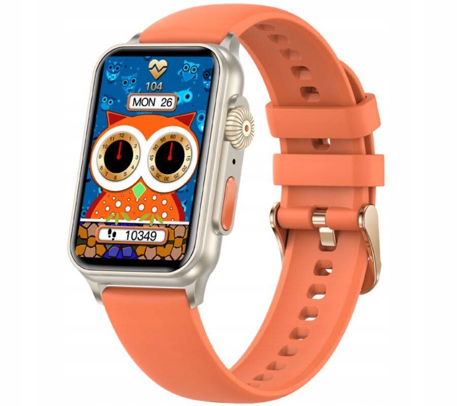 Smartwatch Rubicon RNCF06 Szary Pomarańczowy Rozmowy Puls Tętno Latarka Fb