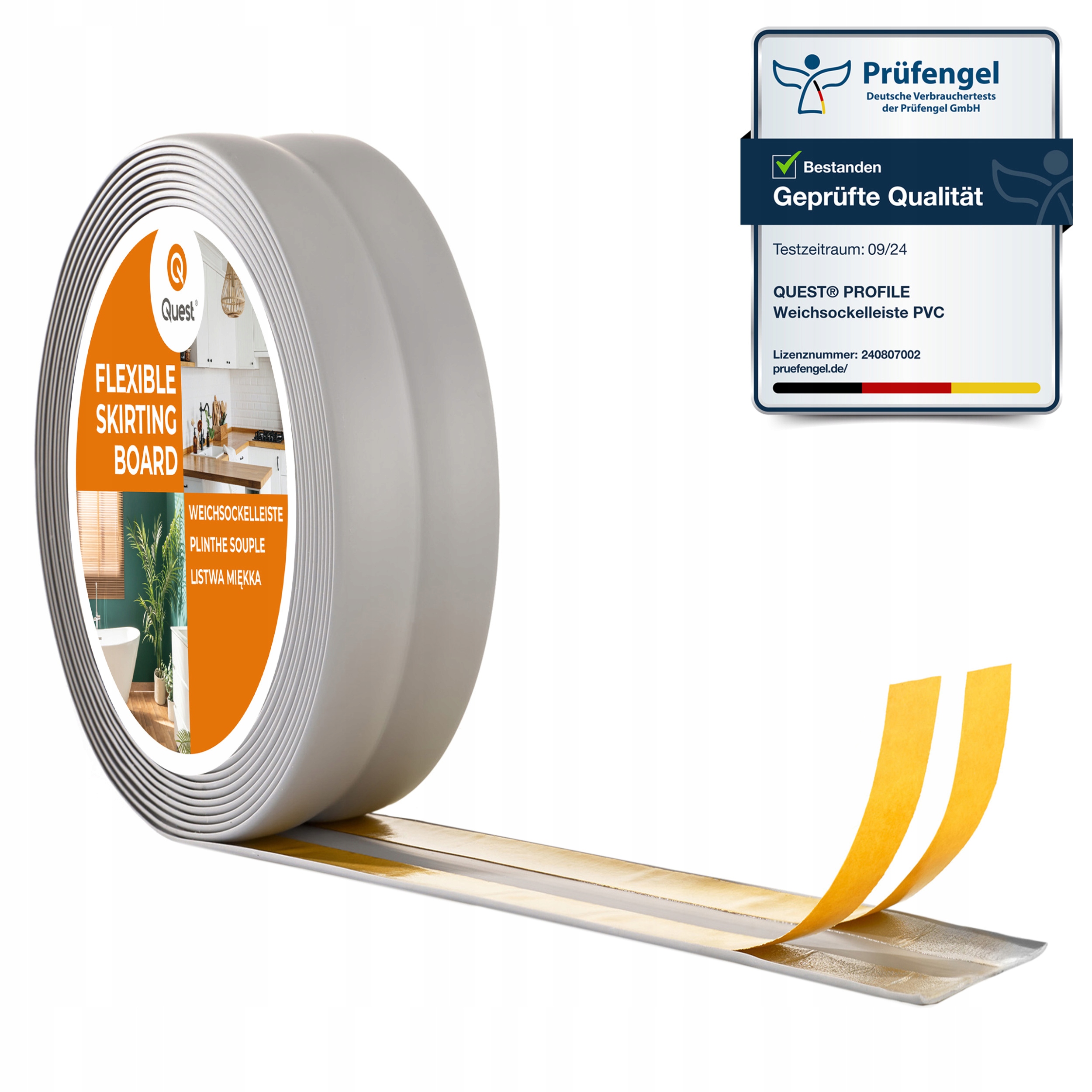 Dokončovací lišta samolepicí Pvc šedá 25x15 mm 20 m