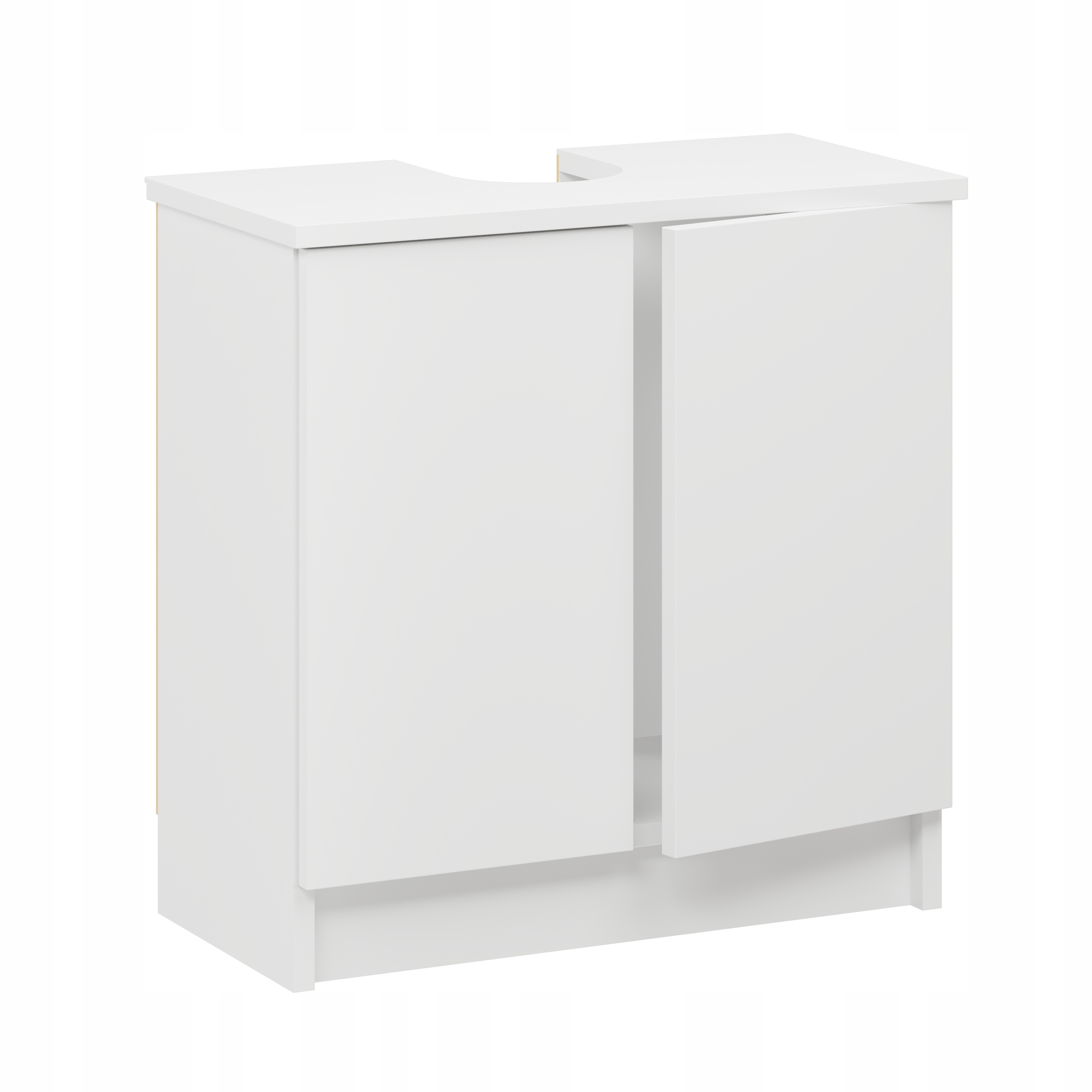 Prostorná skříňka pod umyvadlo na čisticí prostředky, na ručníky, bílá matná 60 cm