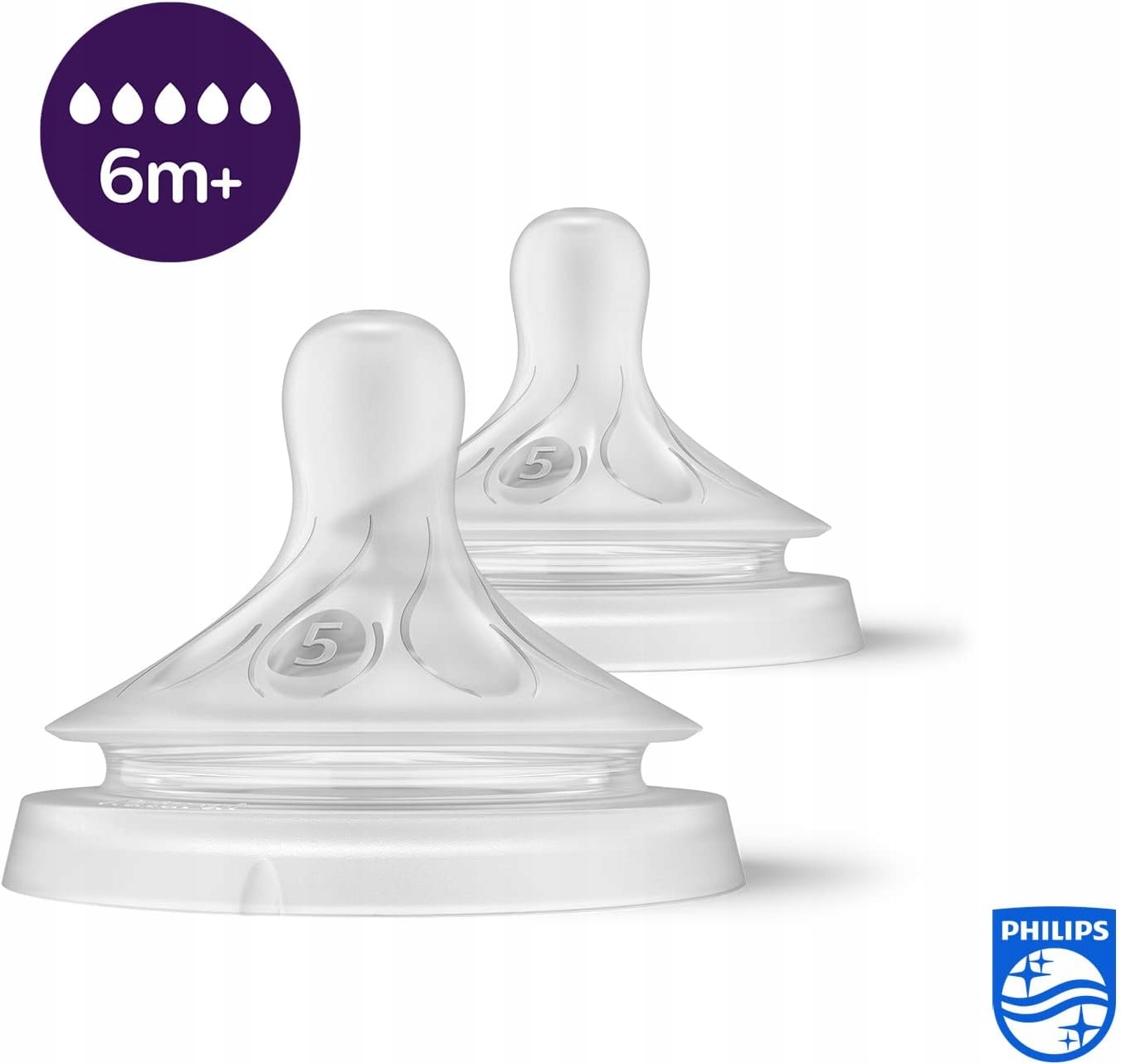 PHILIPS AVENT Smoczek Naturalny 2x Do Butelek Dla Niemowląt BPA Free 6m+ — miniatura 15