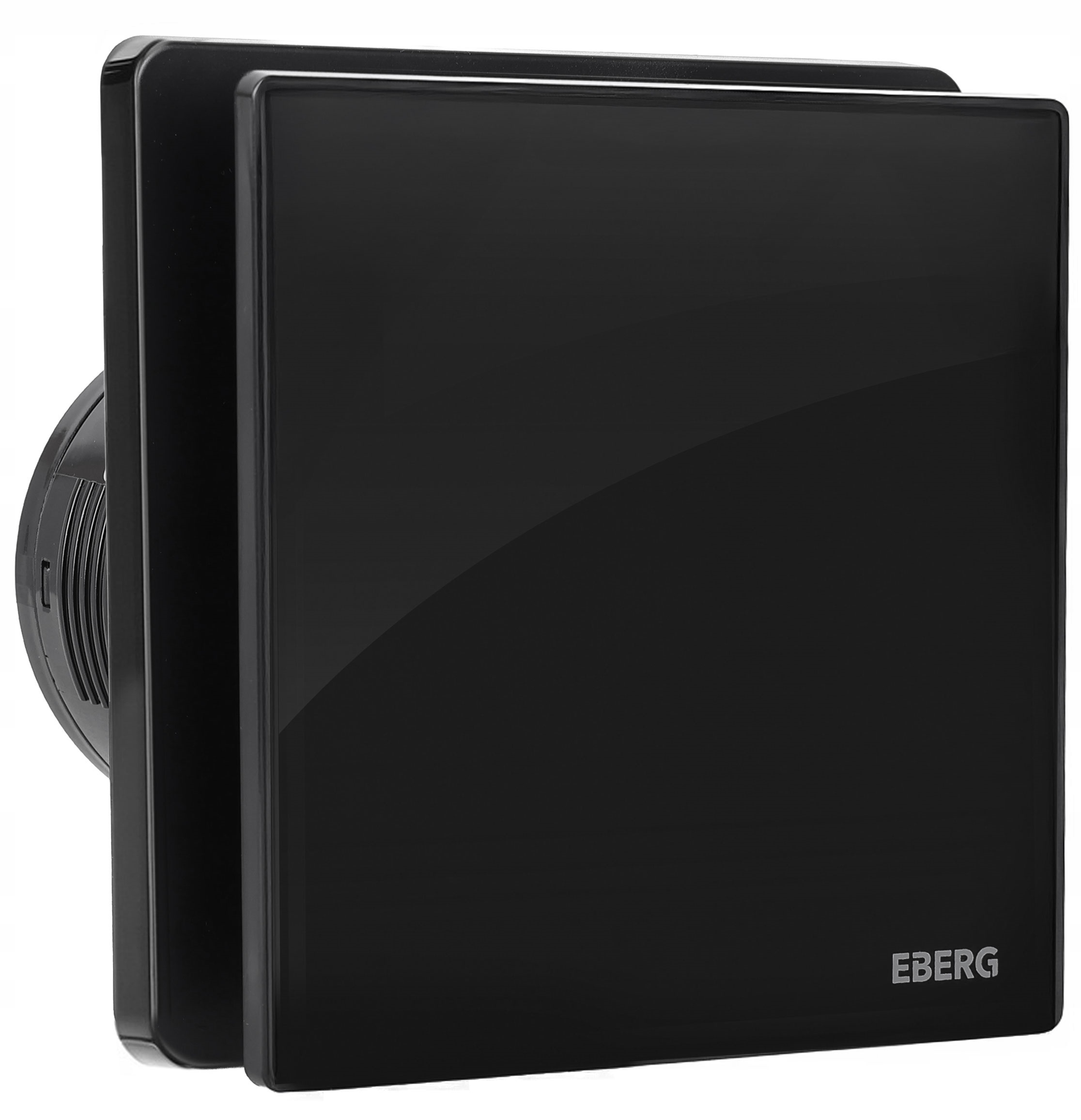 Wentylator łazienkowy Eberg Evo B 100T Czarny połysk szklany Timer klapa