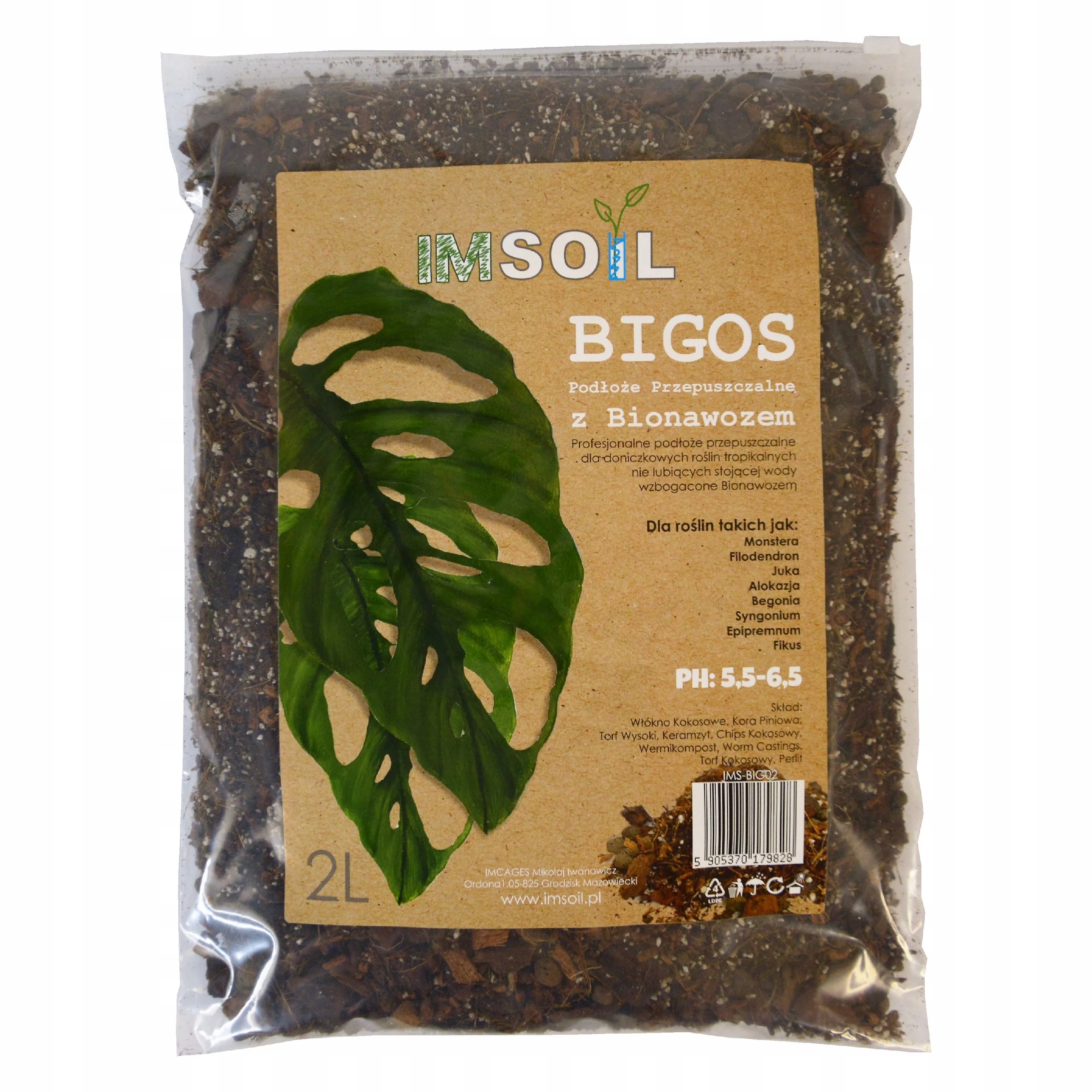 IMSOIL Mieszanka Podłoża do Roślin - BIGOS - 10L Kod producenta IMS-BIG10