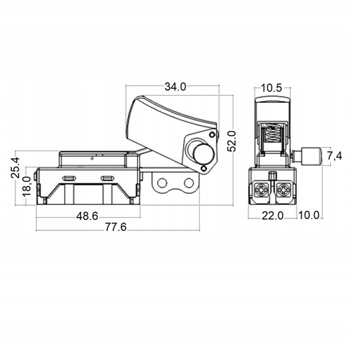 Wyłącznik piły ukośnicy młota blokada Rodzaj blokada