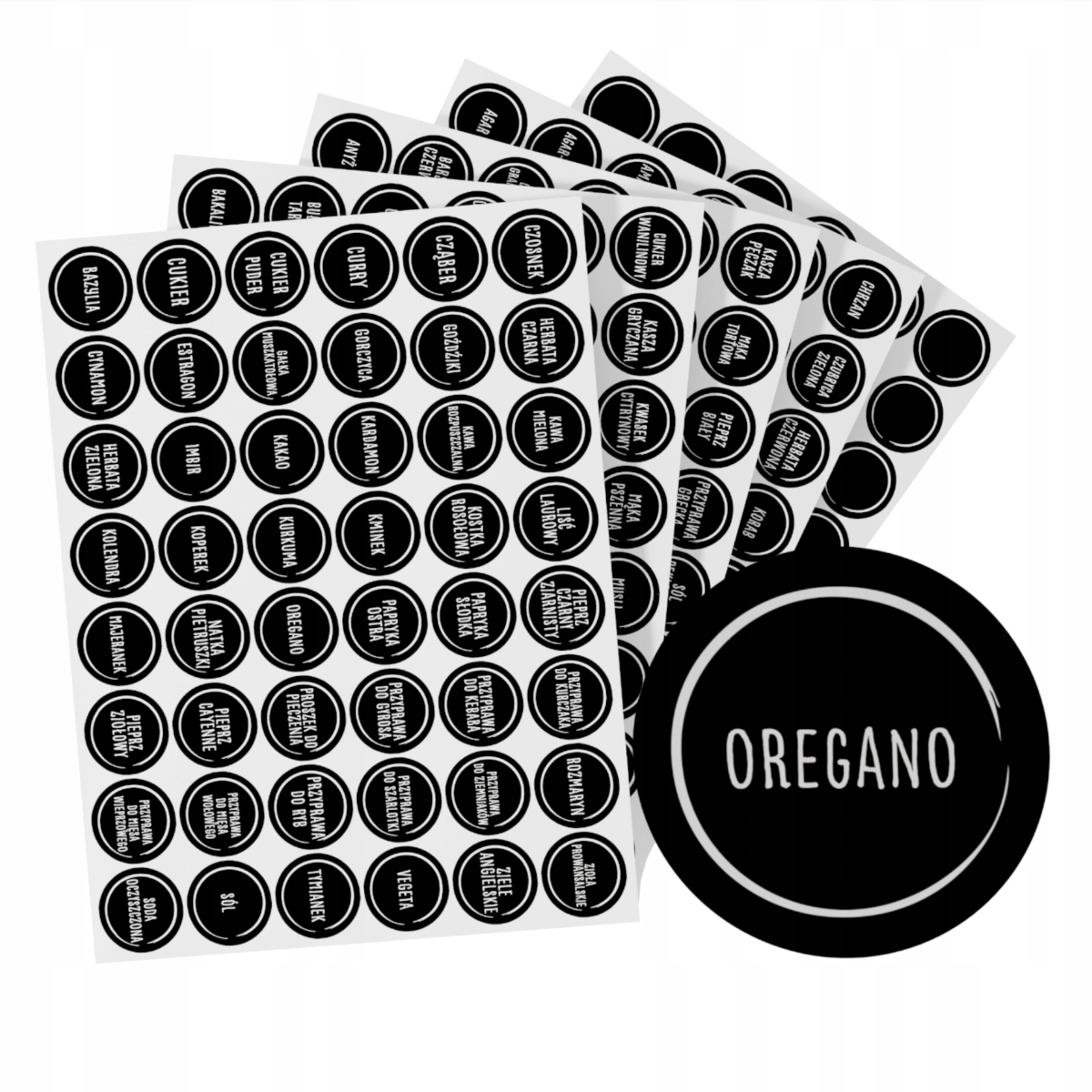 

Naklejki na przyprawy etykiety na słoiki 240 szt.