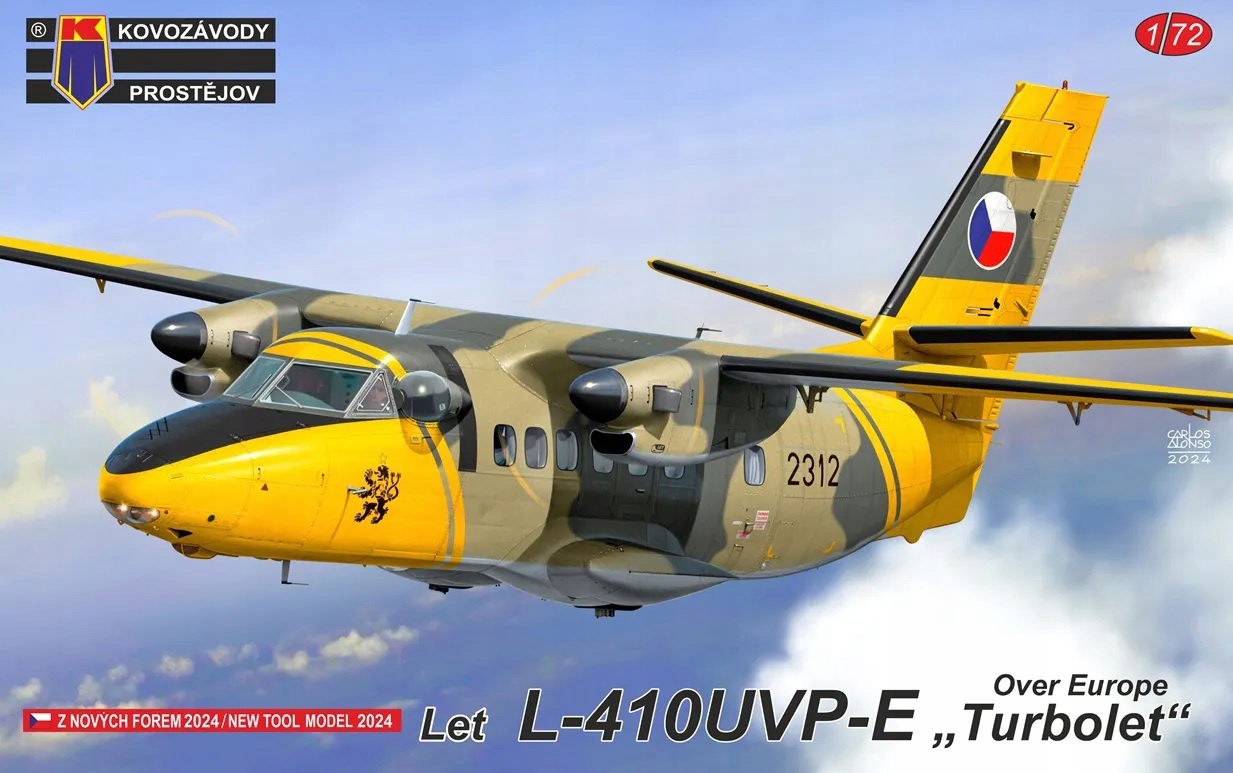 Let L-410 Uvp-e Turbolet over Europe (4x camo) Kovozávody Prostějov 1:72