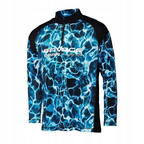 T-shirt Savage Gear Long Sleeve Uv Sea Blue r.L