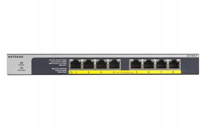 Netgear 8-portový spravovaný prepínač Flex, GS108LP-100EUS