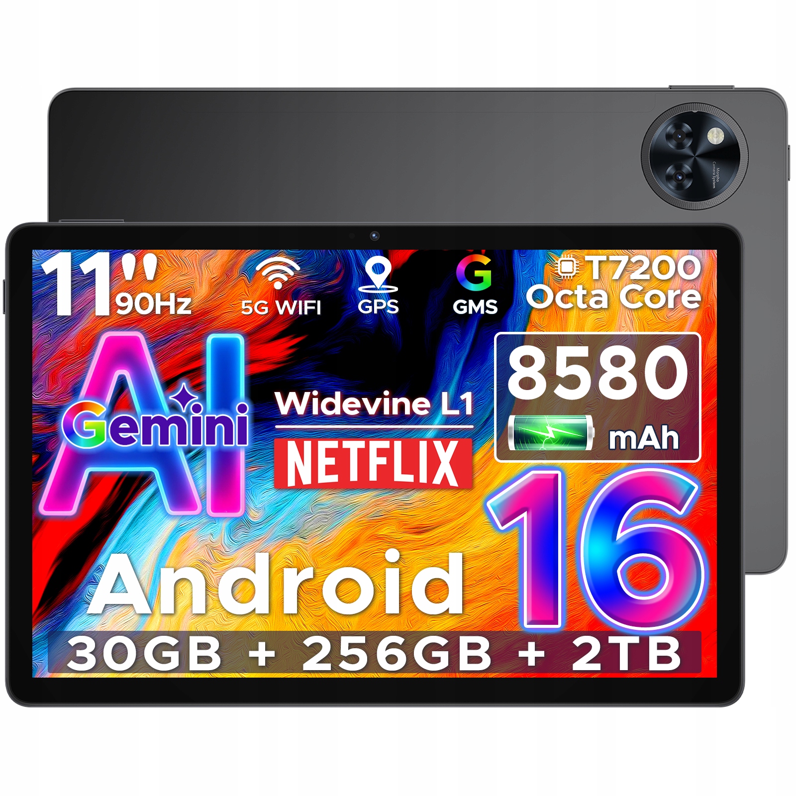 Tablet Doogee U11PRO 11” Android 15 30+256GB 8580mAh 13MP/90Hz/OTG/WIFI6/BT5.