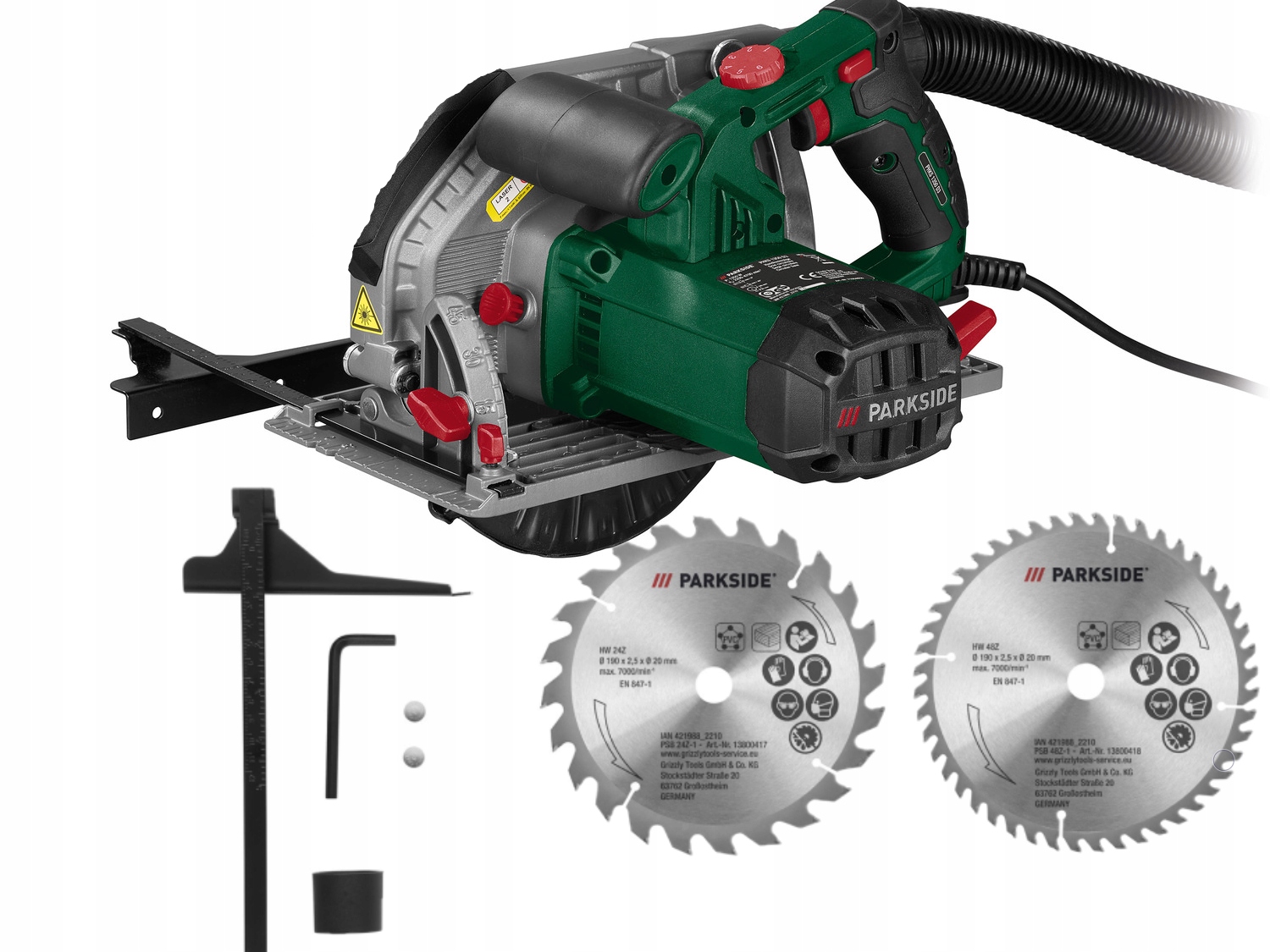 Pila kotoučová Parkside Phks E4 1350W s měkkým startem Sada