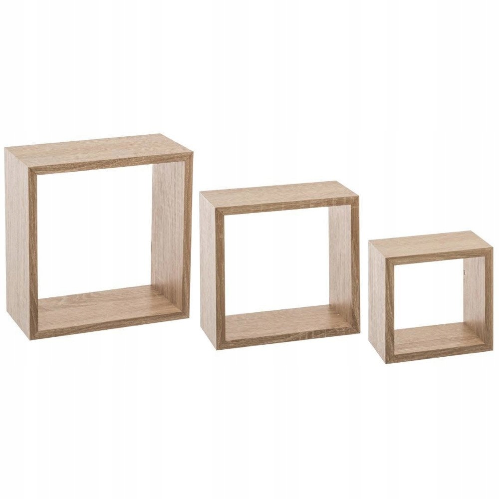 

Komplet 3 Kwadratowych Półek Ściennych Cube S