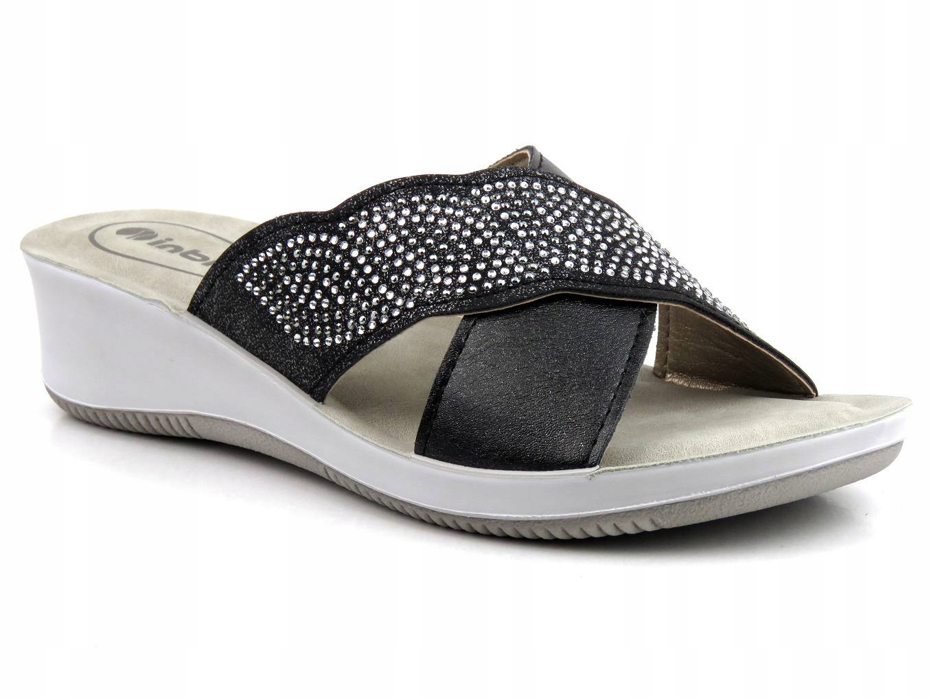 

Klapki Damskie Inblu SE-03 Lekkie Czarne Codzienne