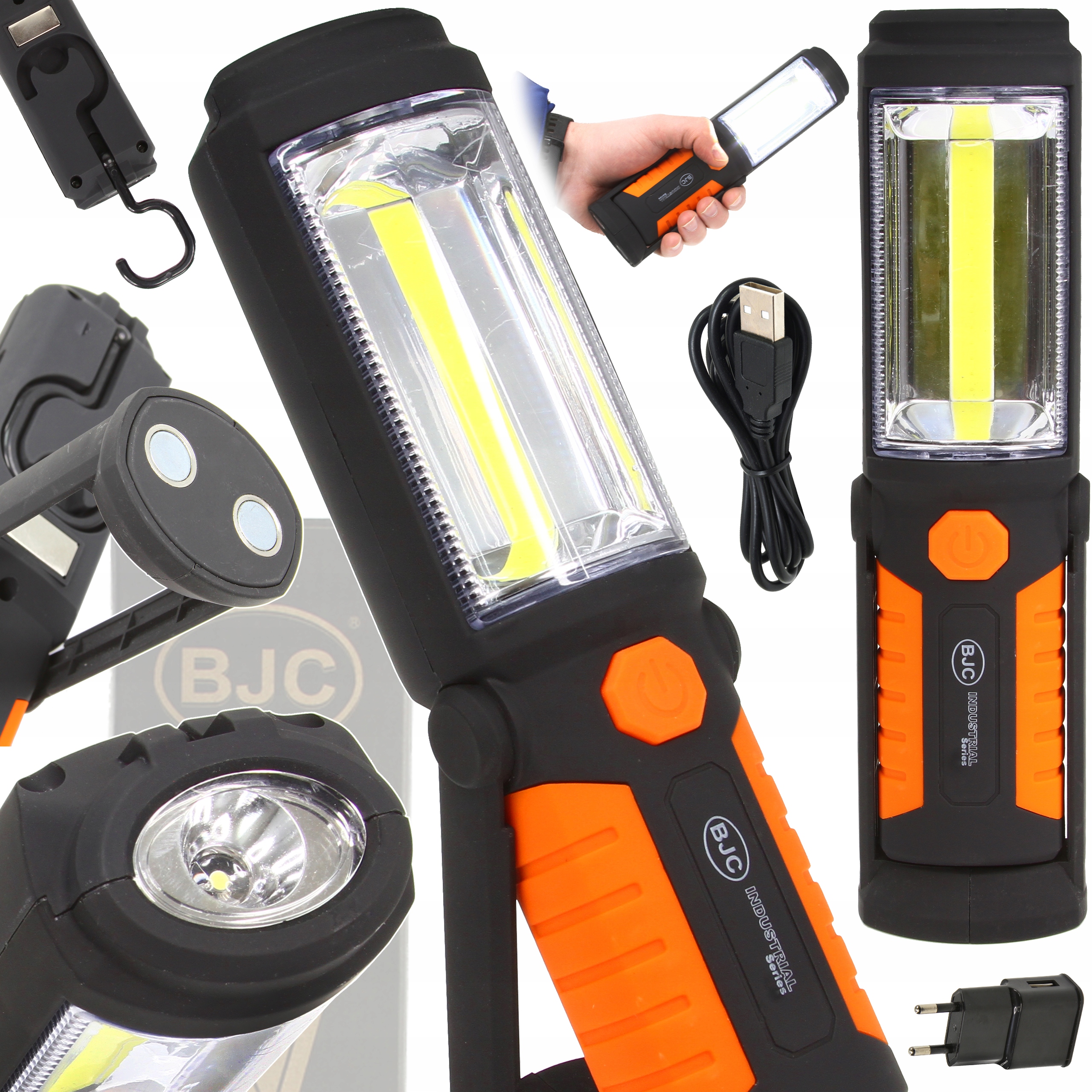 LATARKA WARSZTATOWA MAGNES LED SZYBKIE ŁADOWANIE