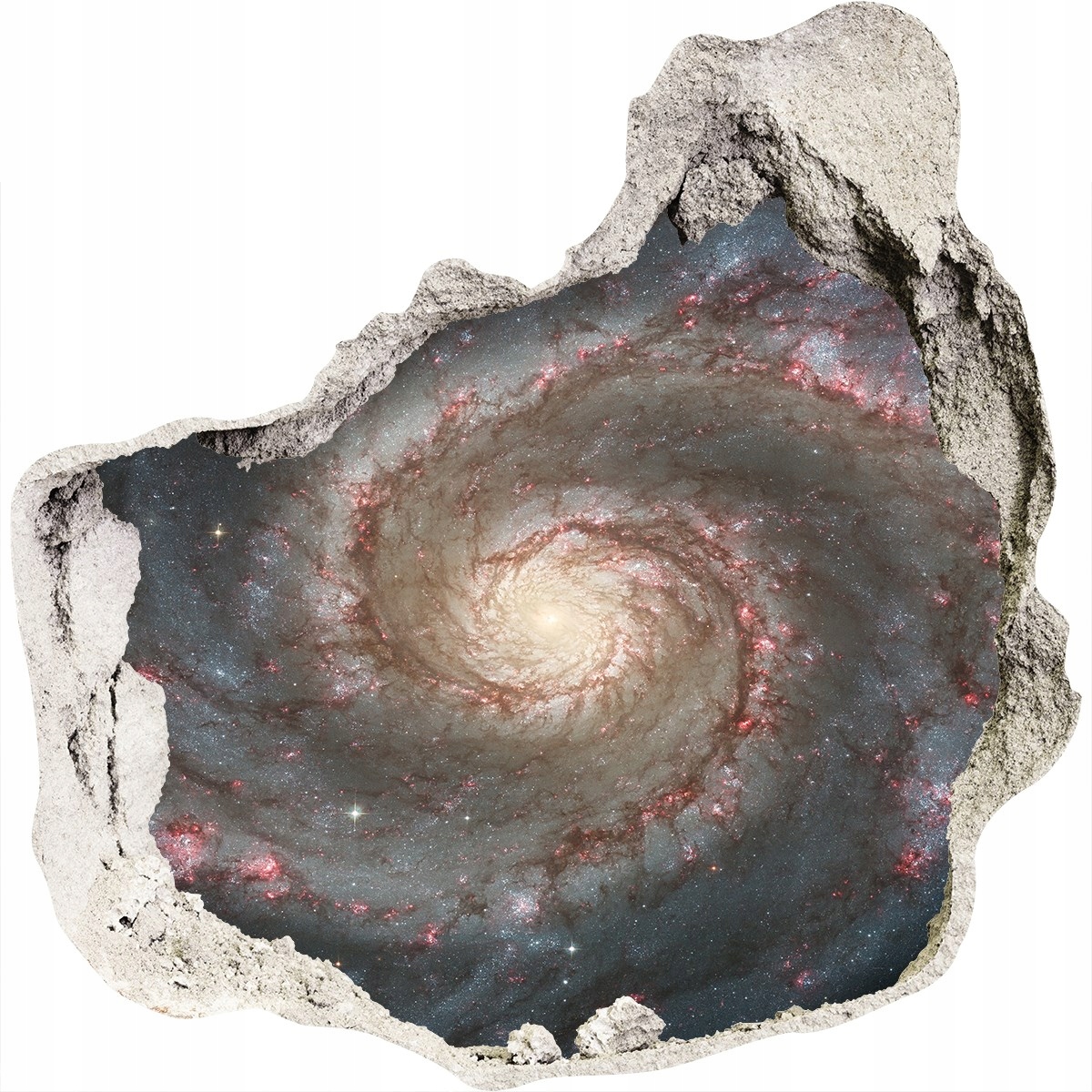 

Foto zdjęcie dziura na ścianę Naklejka Mgławica