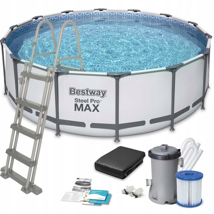 

Basen okrągły stelażowy 427x122 cm Bestway 5612X