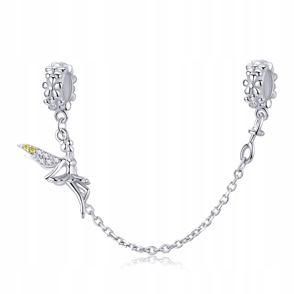 

G074 Wróżka stoper łańcuszek charms srebro 925