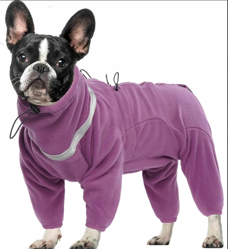 Levně Teplá bunda pro psy – zimní fleecová bunda s integrovaným ramenním popruhem M