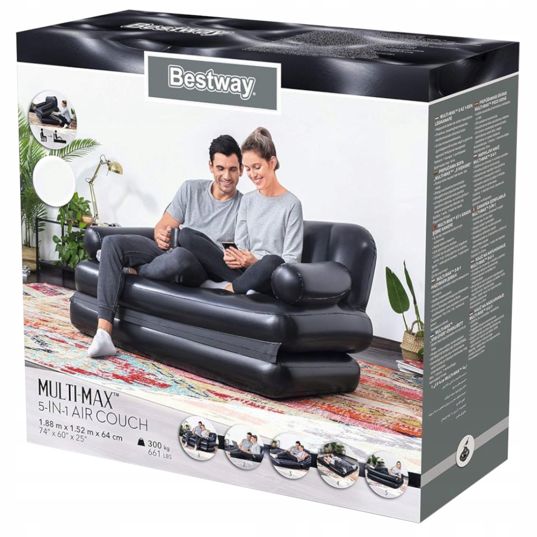 Łóżko Sofa Dmuchany rozkładany Materac 2-OSOBOWY Kanapa Bestway 75054 Duży