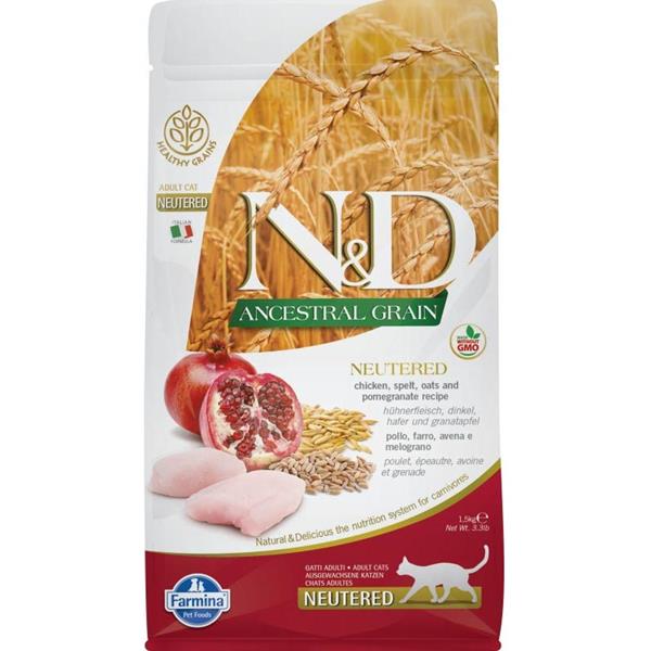 Levně N&d Lg Cat Neutered Chicken & Pomegranate 10kg