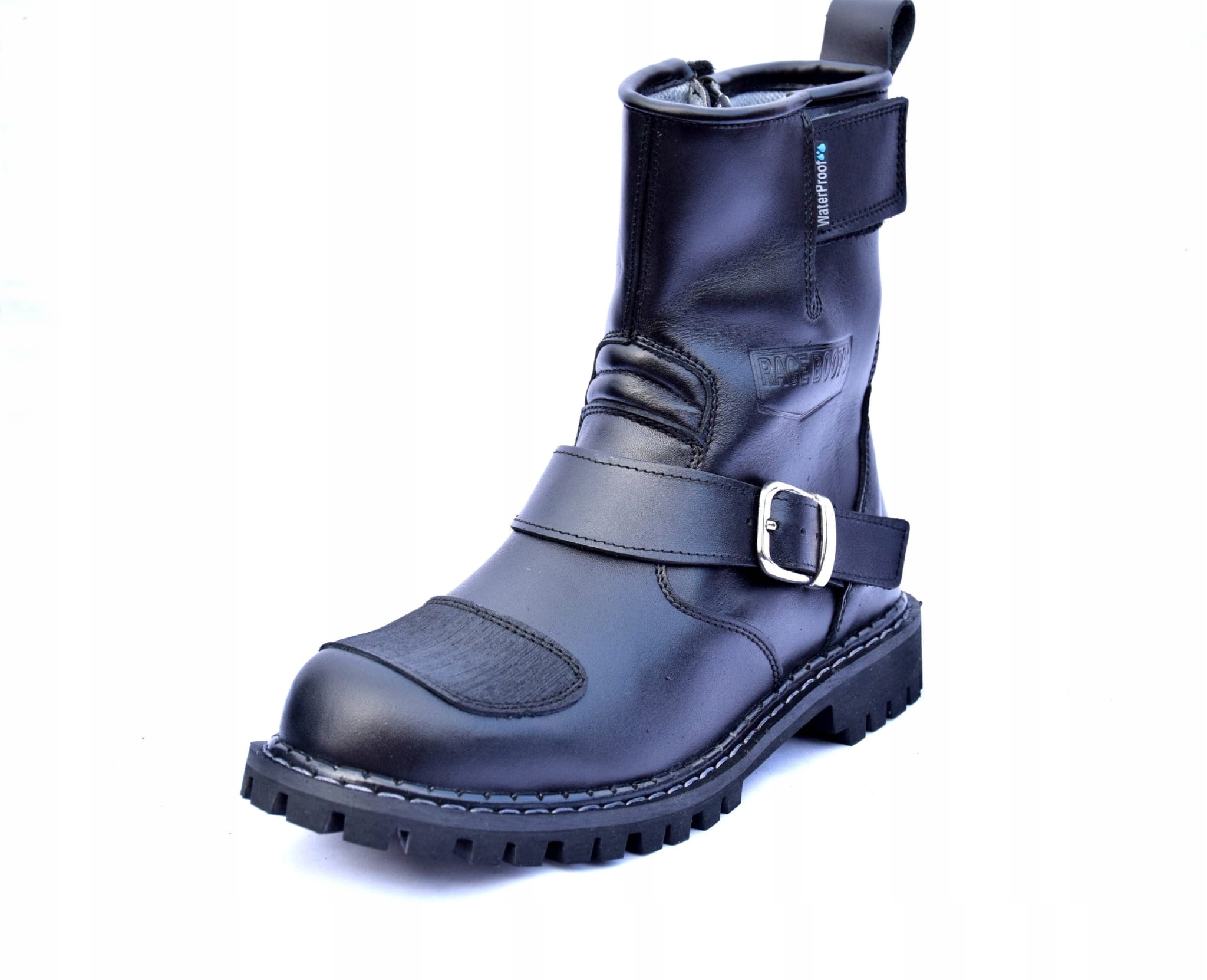 BUTY SKÓRZANE MĘSKIE MOTOCYKLOWE RACE BOOTS KLN