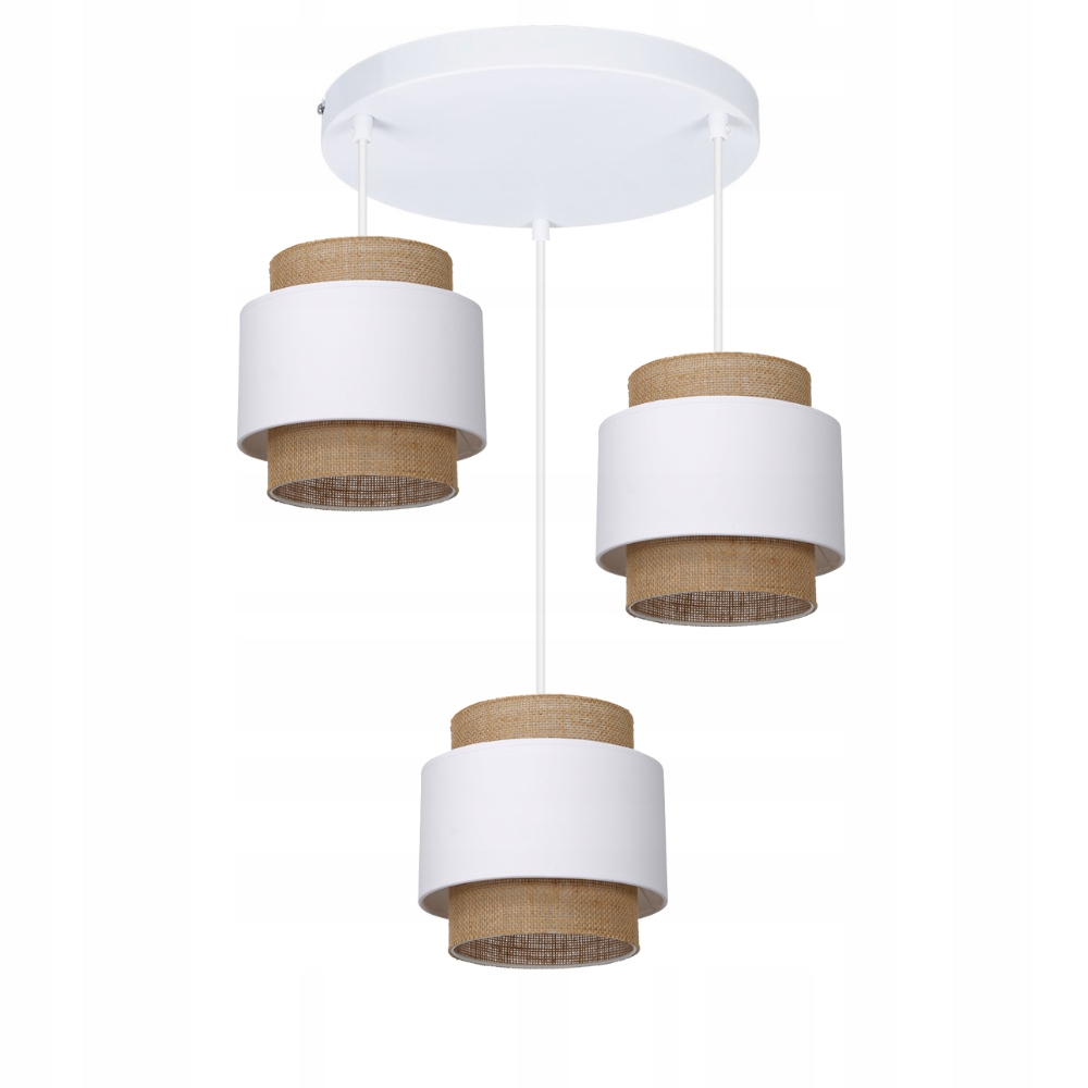 

Lampa Wisząca Juta Talerz Jutowa Podwójny Abażur