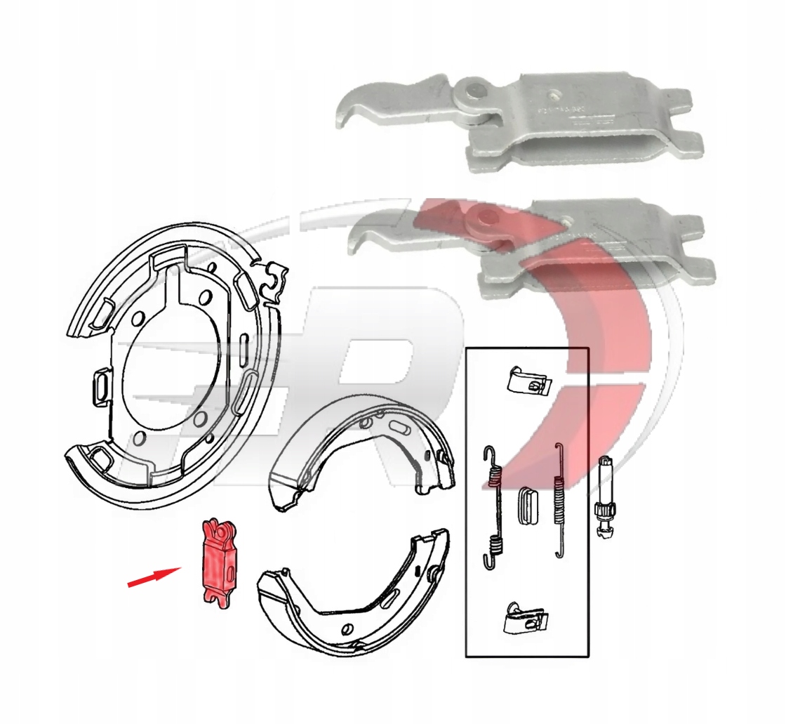 INFINITI QX56 2004-2013 2x Rozpierak hamulca postojowego