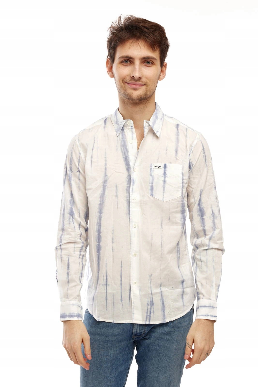 Pánská košile Wrangler Ls 1PKT Shirt White W5A9OG989 M