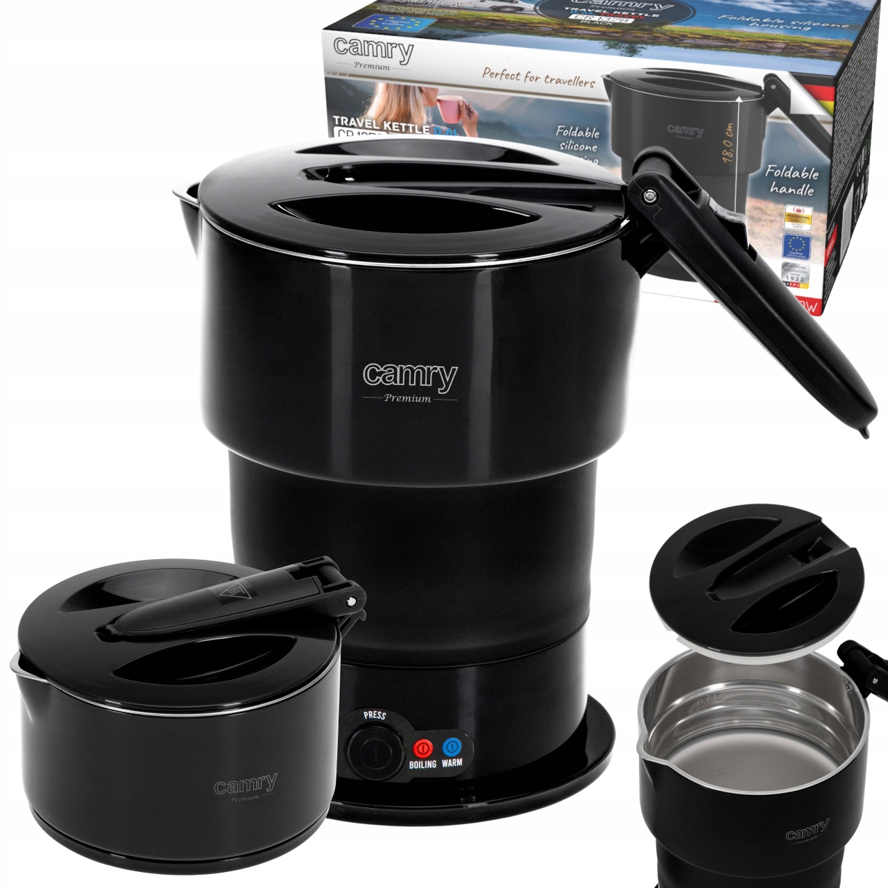 Camry Cr 1378 Czajnik Turystyczny 0,6 L – Kompaktowy i Składany