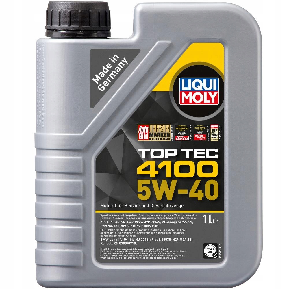 LIQUI MOLY TOP TEC 4100 5W40 1L ORYGINAŁ NIEMIECKI