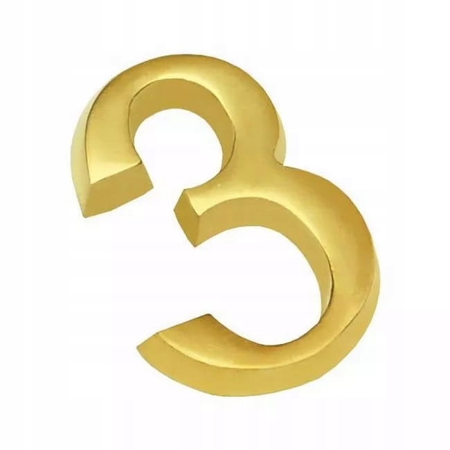 GERDA Cyfra 3 samoprzylepna 5 cm złota